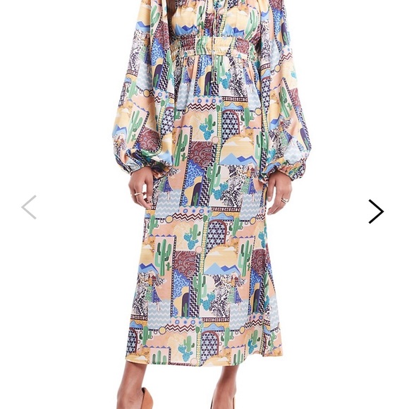 Never Fully Dressed Texas Squareneck Midi Dress - Picture 3 of 5